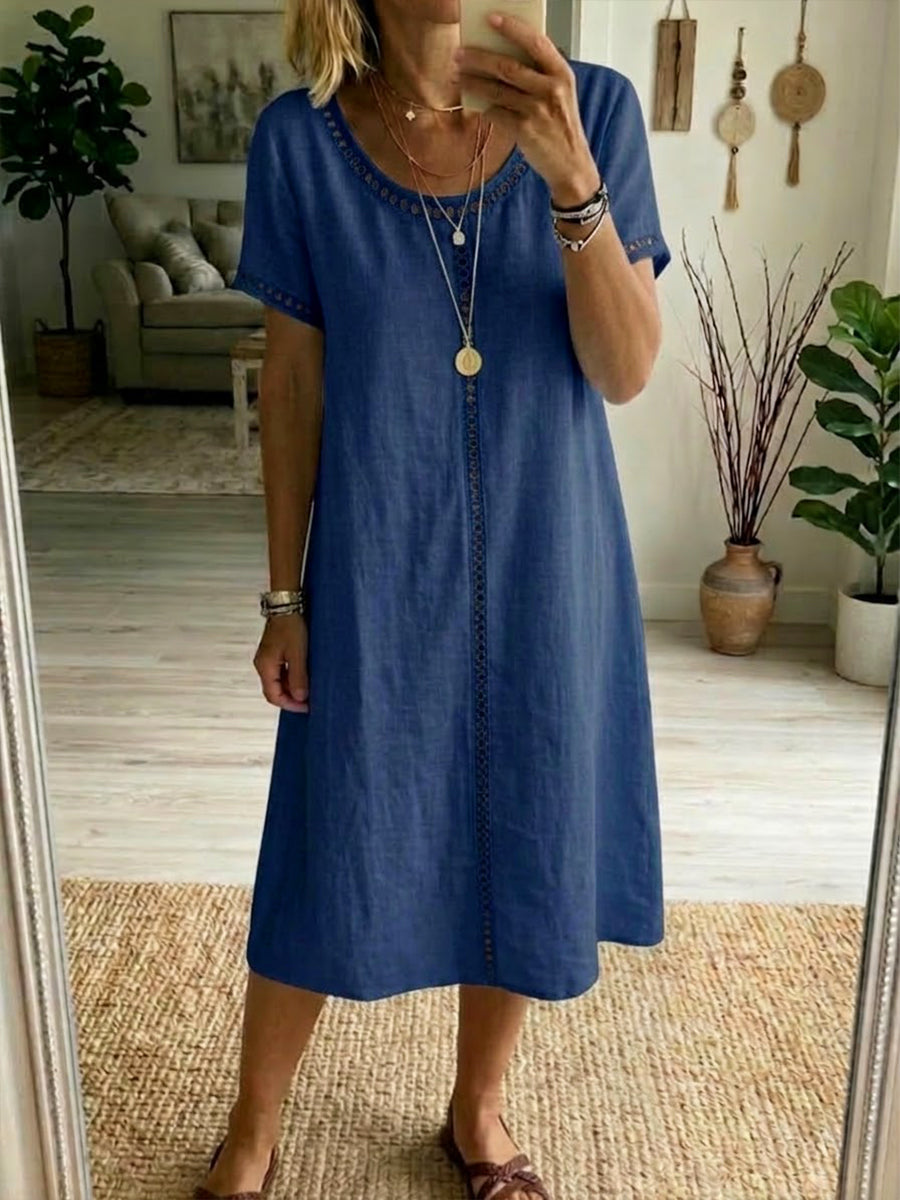 Josslyn - Short Sleeve Midi Dress