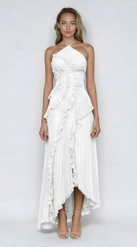 Sancia - Ruffle Pleated Midi Dress