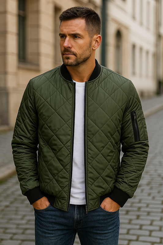 Tanner - Quilted Bomber Jacket