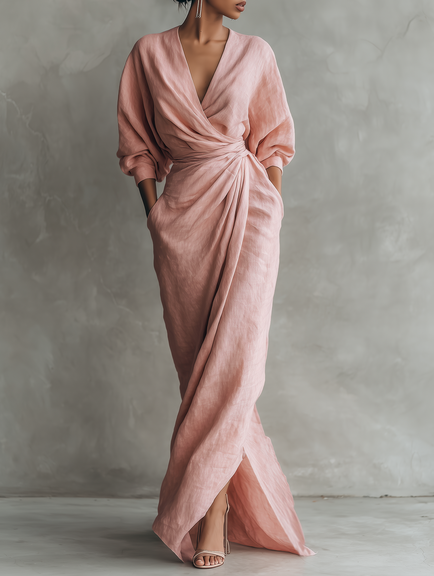 Ariana - Elegant Linen Maxi Dress