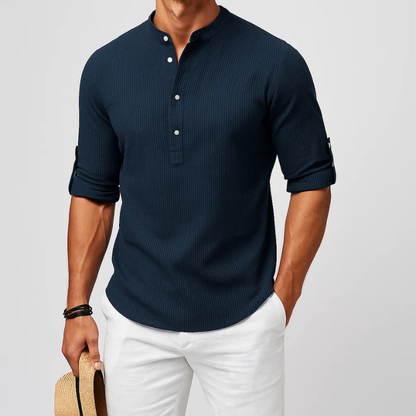 Isandro - Textured Button-Up Shirt