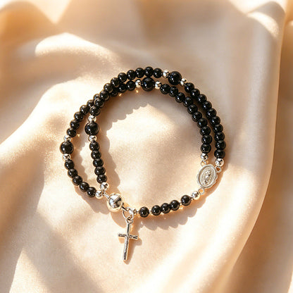 Farah - Beaded Cross Bracelet