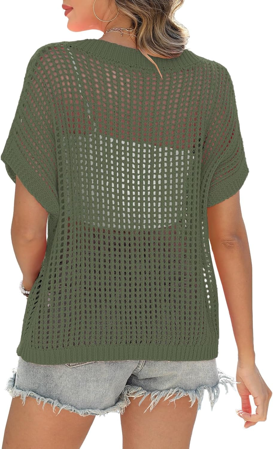 Hallie - Airy Openwork Knit Top