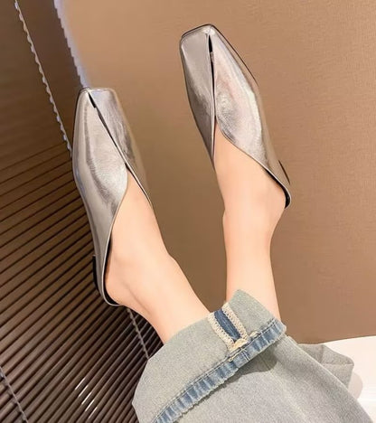 Camellia - Premium Square-Toe Mule