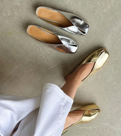 Camellia - Premium Square-Toe Mule