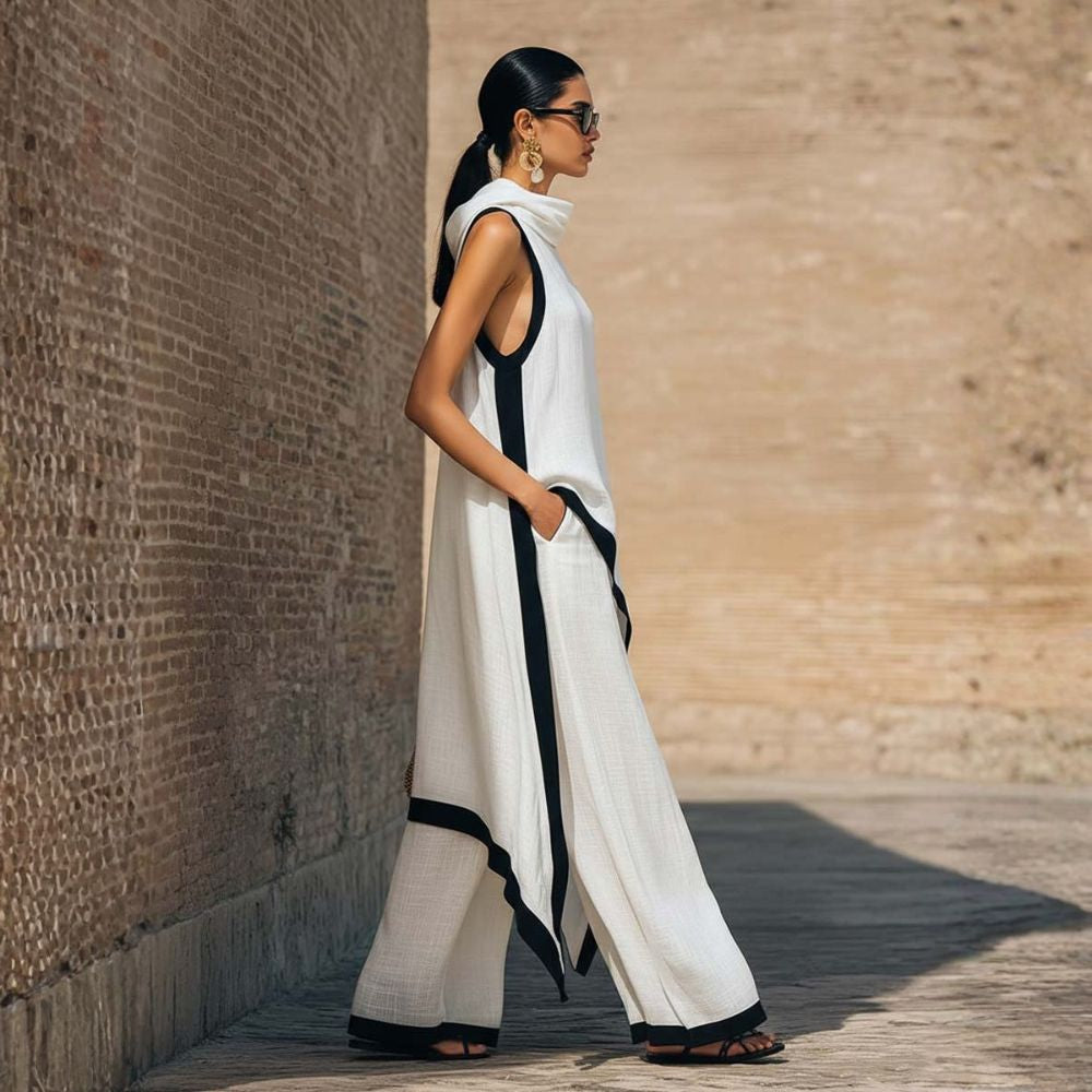 Solenique - Flowing Asymmetrical Two Piece Set