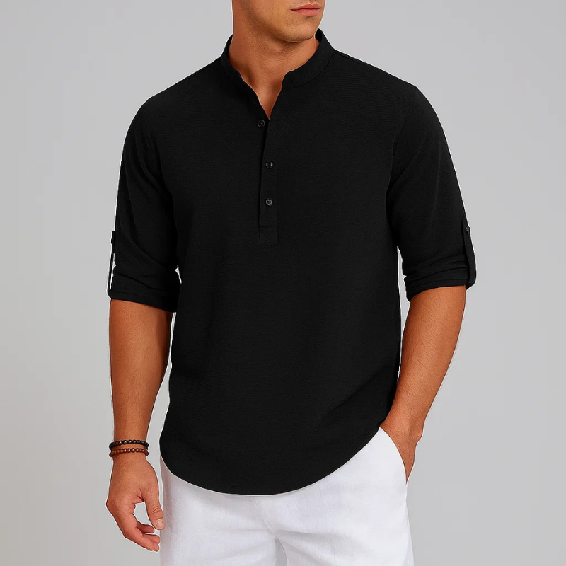 Isandro - Textured Button-Up Shirt