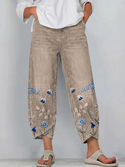 Giada - Printed Relaxed Fit Jeans