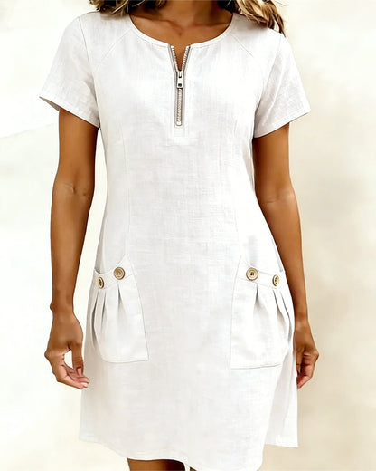 Ravelle - Soft-Touch Linen A-Line Dress