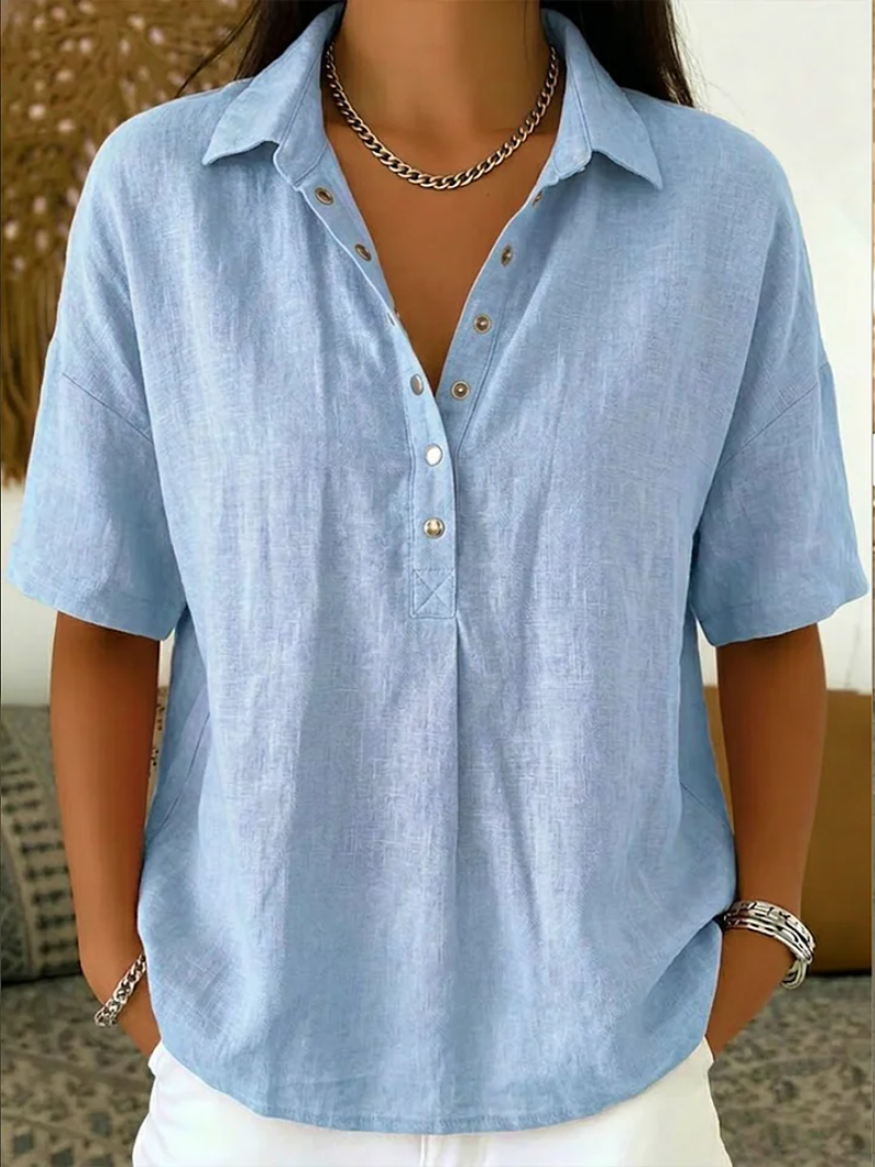 Eulalia - Soft-Touch Collared Blouse