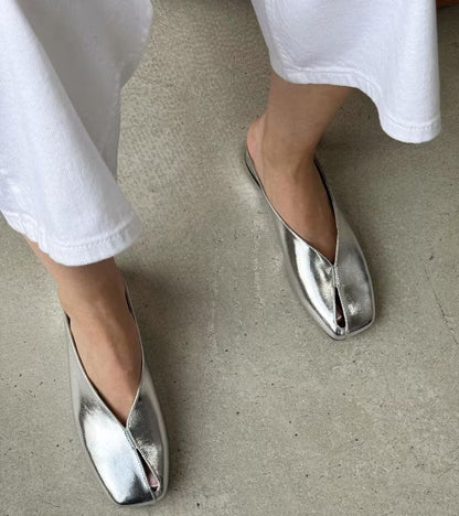 Camellia - Premium Square-Toe Mule