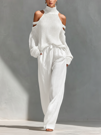 Diorelle - Knit Top and Wide Leg Set