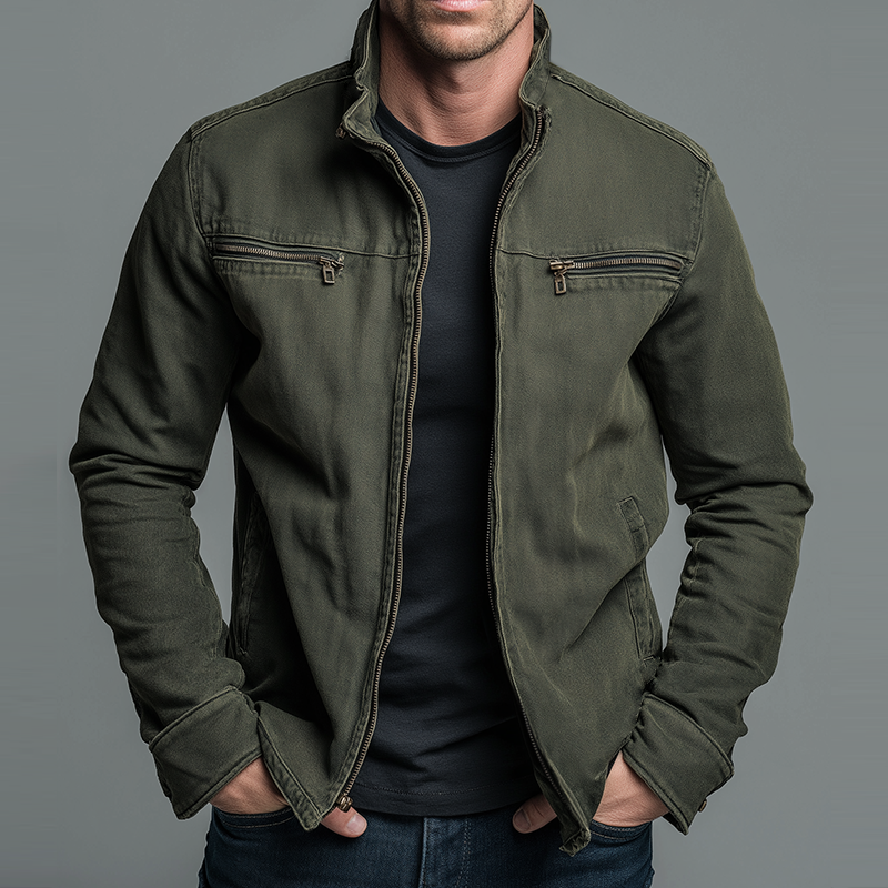 Brody - Vintage-Wash Soft-Touch Zip Jacket