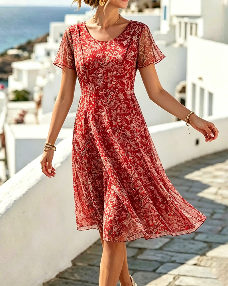 Kynara - Printed Knee Length Dress