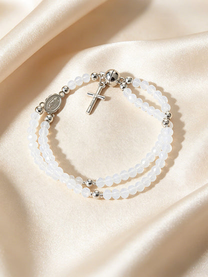Farah - Beaded Cross Bracelet
