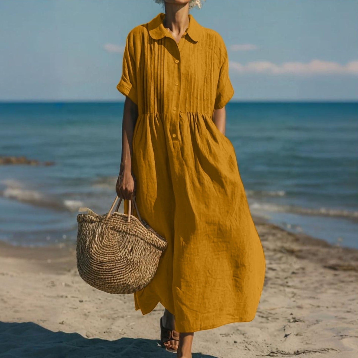 Florinelle - Button Shirt Maxi Dress