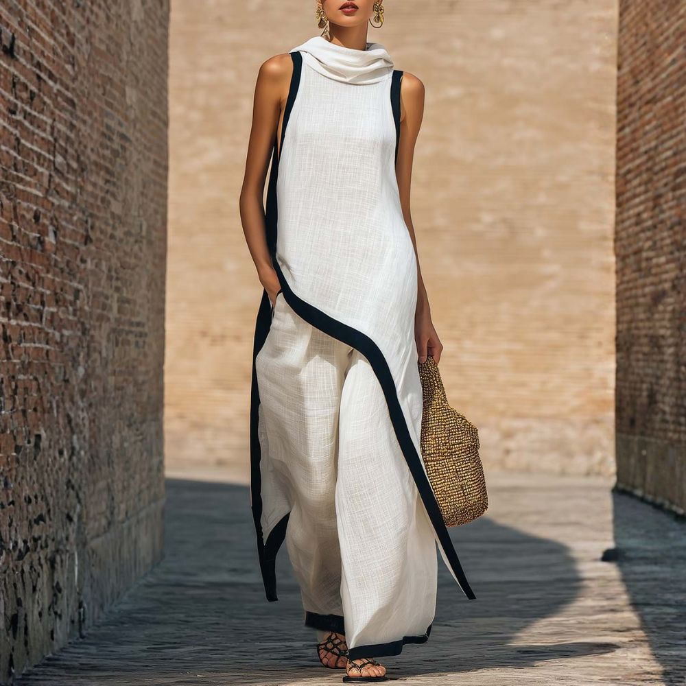Solenique - Flowing Asymmetrical Two Piece Set