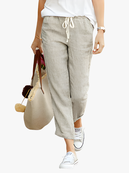 Lisette - Breathable Drawstring Trousers