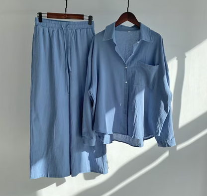 Kairi - Oversized Blouse and Palazzo Trousers Set