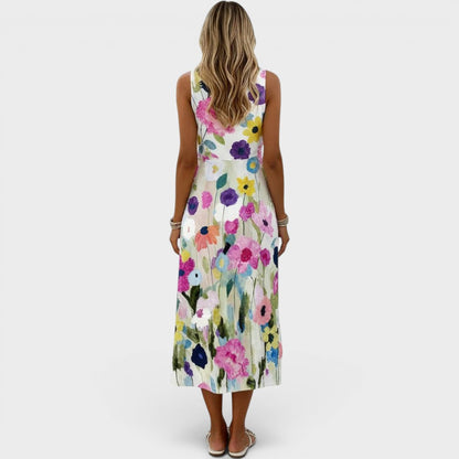 Illyria - Soft-Touch Floral Midi Dress