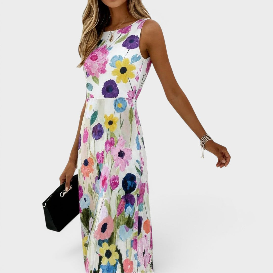 Illyria - Soft-Touch Floral Midi Dress