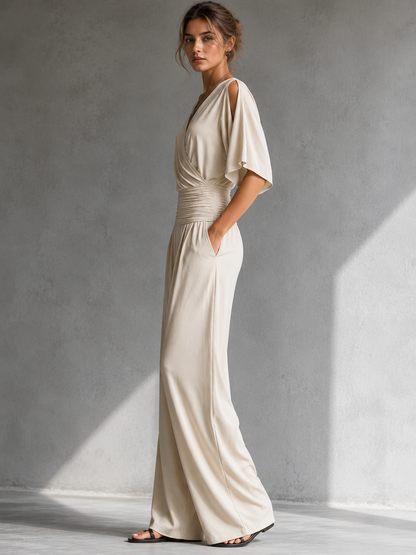 Odelisse - Soft-Touch Wrap Jumpsuit