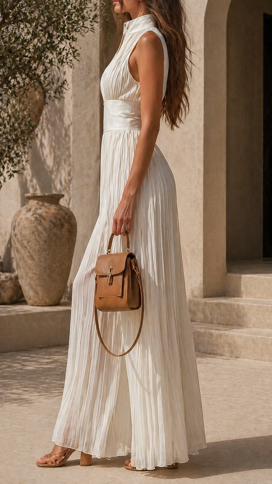 Umberlynn - Refined Pleated Jumpsuit