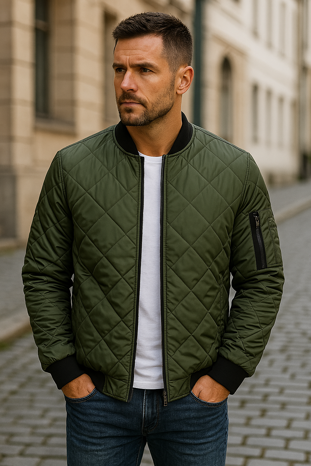 Tanner - Quilted Bomber Jacket
