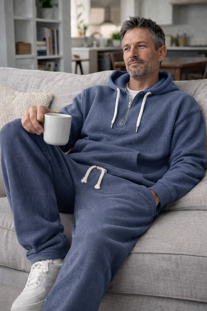 Osric - Waffle Knit Hoodie and Jogger Set