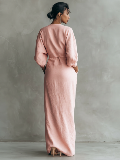 Ariana - Elegant Linen Maxi Dress