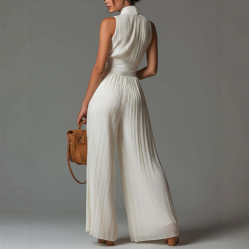 Thessaly - Soft-Touch Wide-Leg Jumpsuit