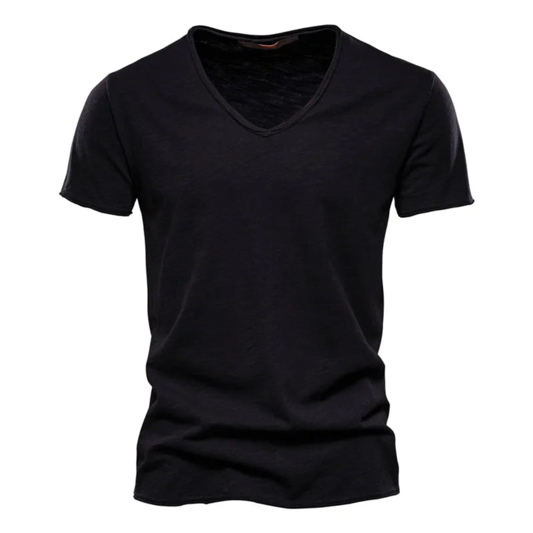 Jackson - Soft-Touch Slub V-Neck T-Shirt