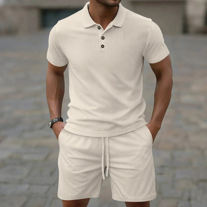 Pryce - Lightweight Men's Polo Shirt & Shorts Set