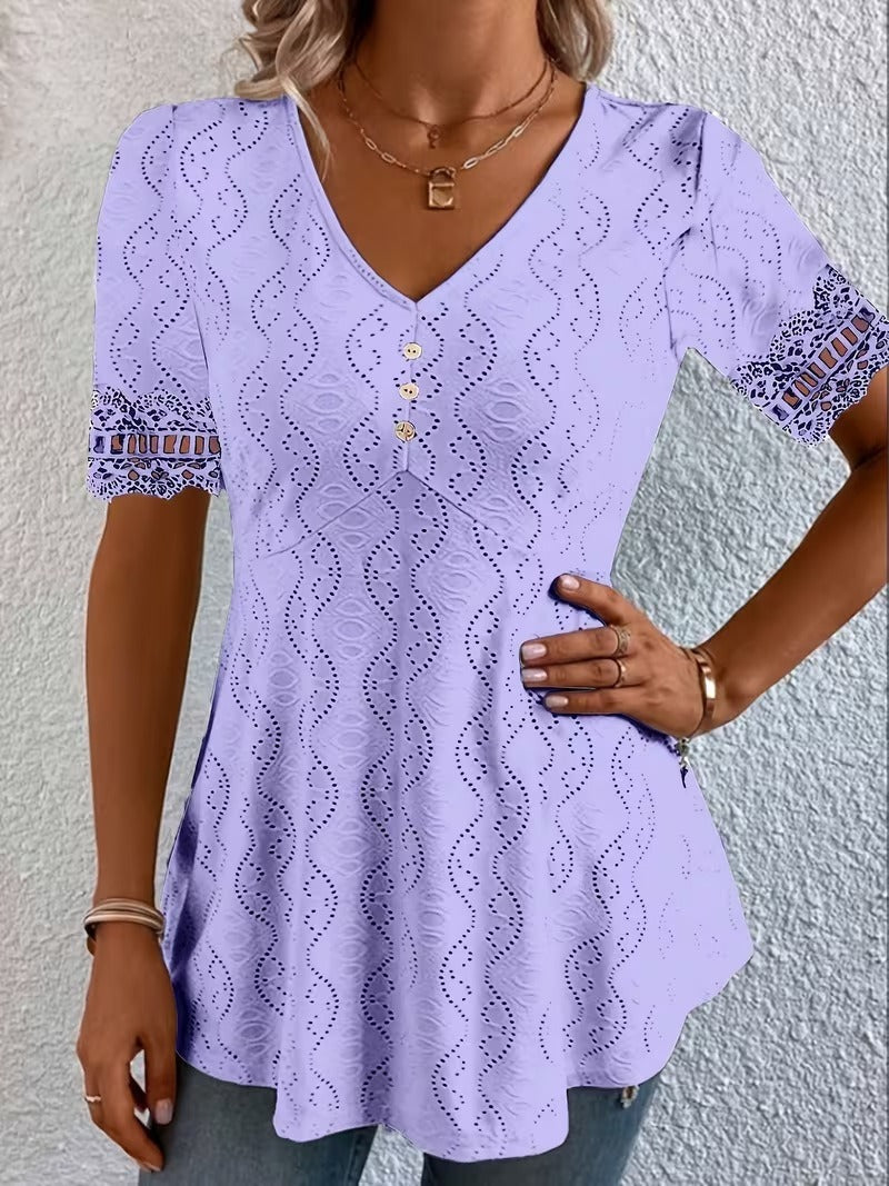 Meridia - Soft-Touch V-Neck Blouse