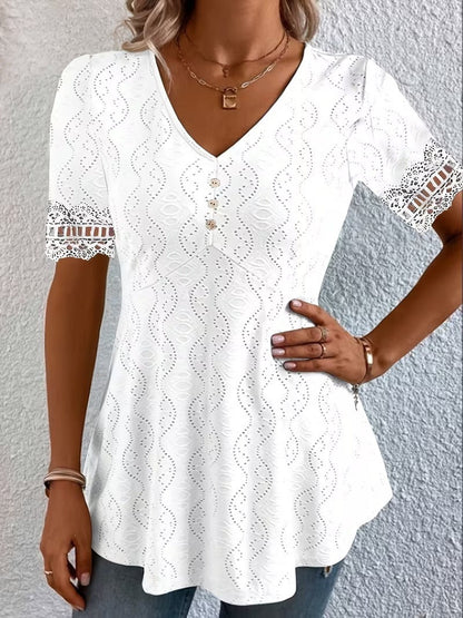 Meridia - Soft-Touch V-Neck Blouse
