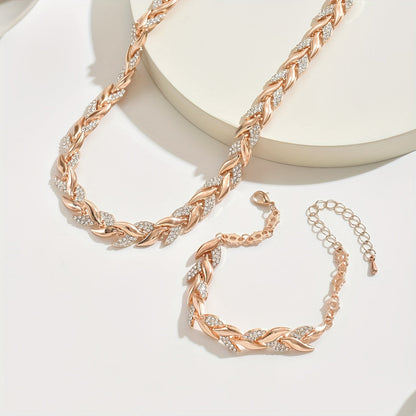 Yvonne - Lustrous Necklace & Bracelet Set