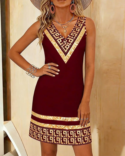 Udelia - Summer Mini Dress Sleeveless