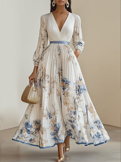 Nadia - Floral Pleated Midi Dress