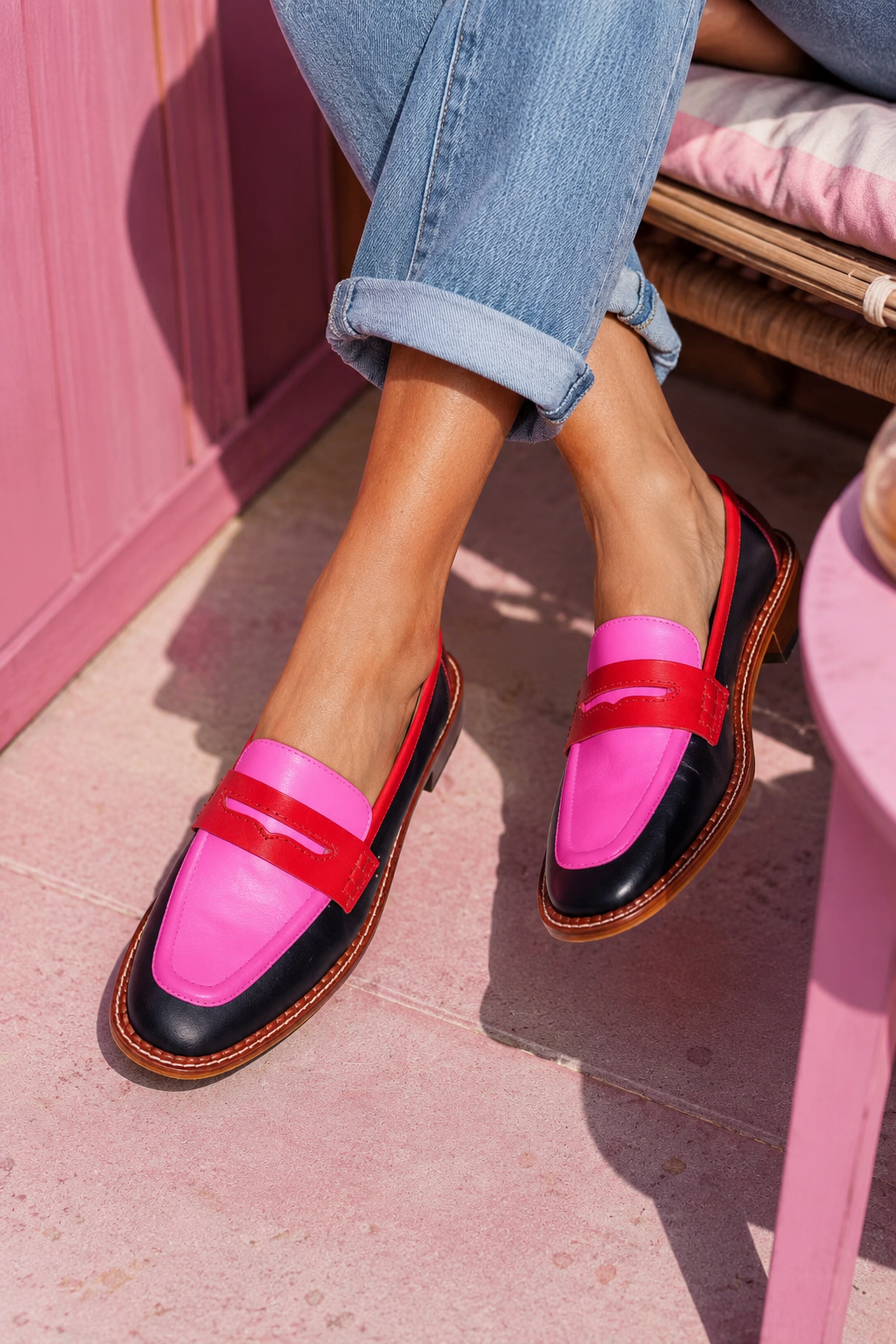 Jovena - Refined Ankle-Strap Heeled Loafers