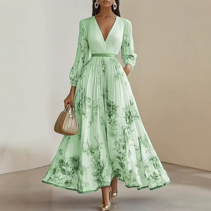 Nadia - Floral Pleated Midi Dress