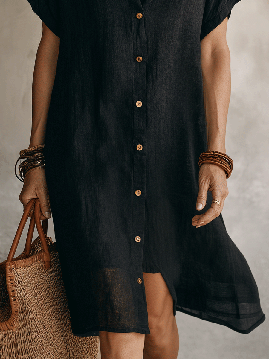 Daphne - Breezy Linen Shirt Dress