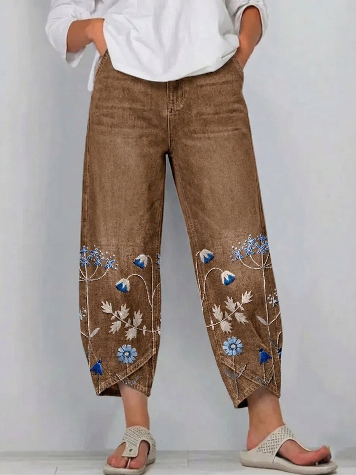 Giada - Printed Relaxed Fit Jeans