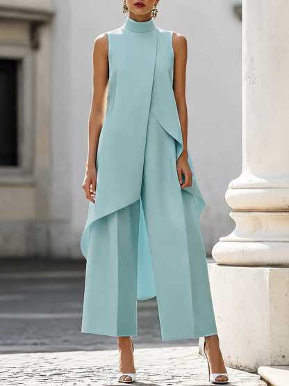 Loretta - Sculpted Asymmetric High-Neck Co-ord Set