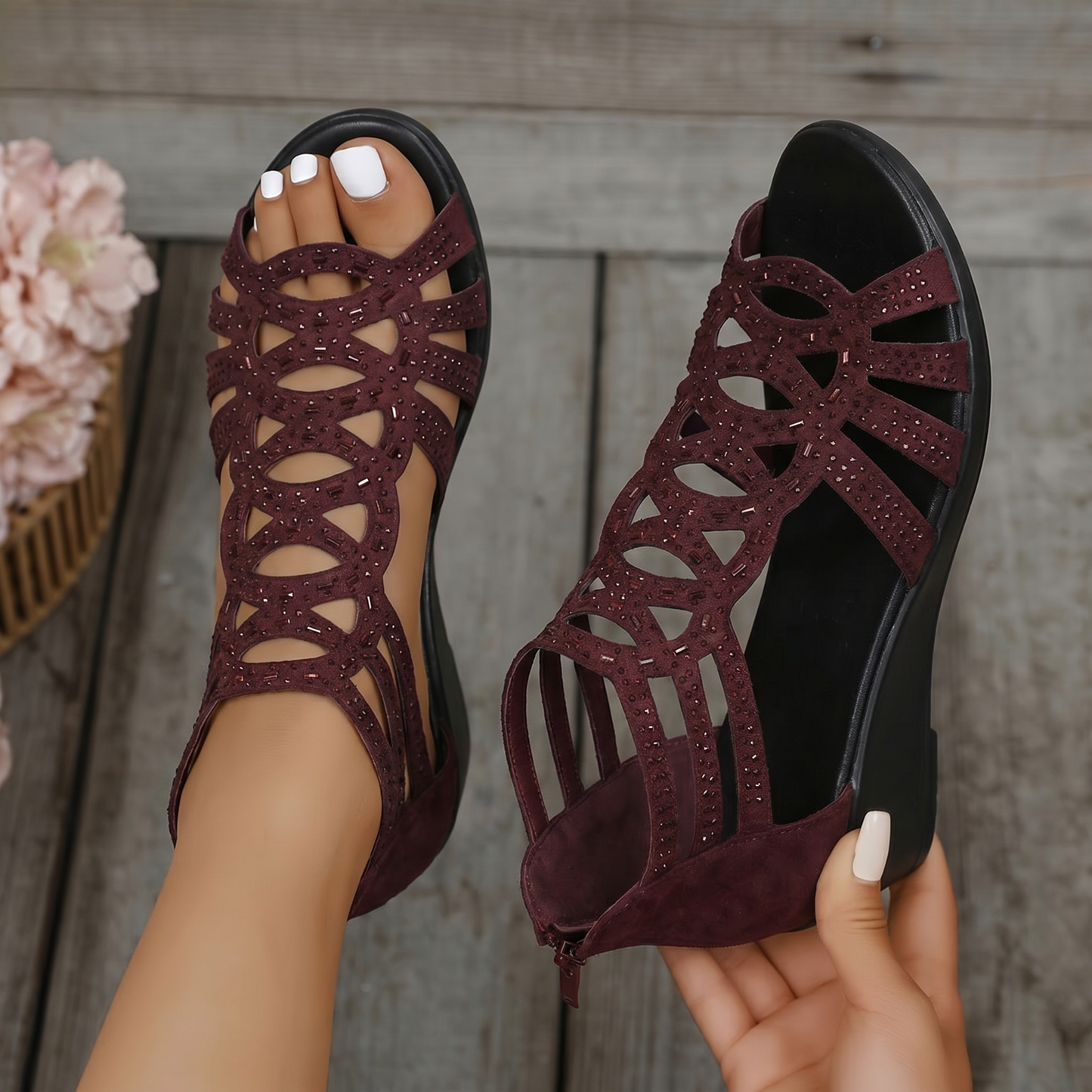 Quinzelia - Contoured Wedge Sandal
