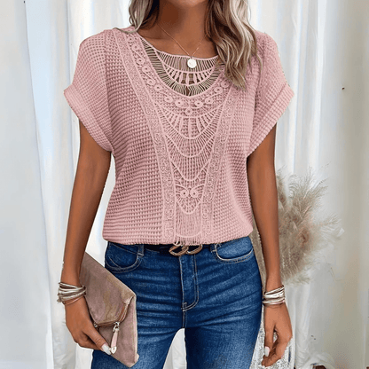 Florisa - Crochet Knit Top