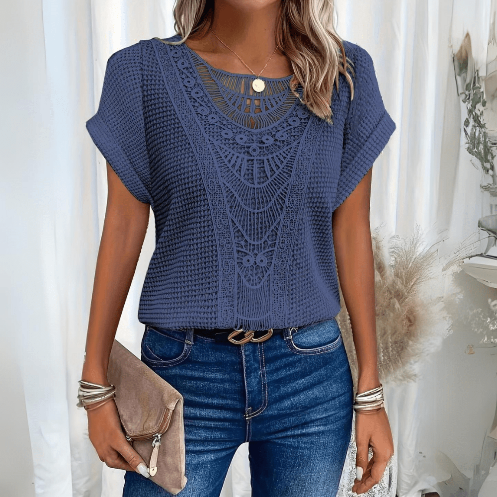 Florisa - Crochet Knit Top