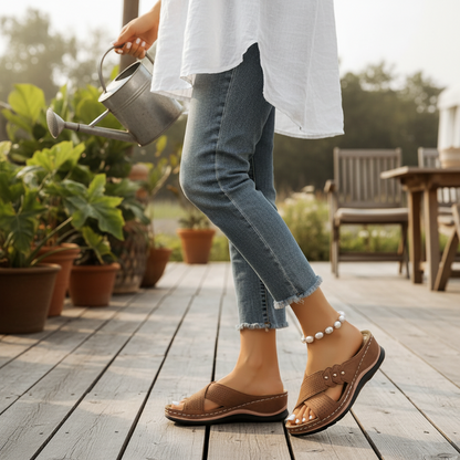 Jessavelle - Cushioned Wedge Sandals