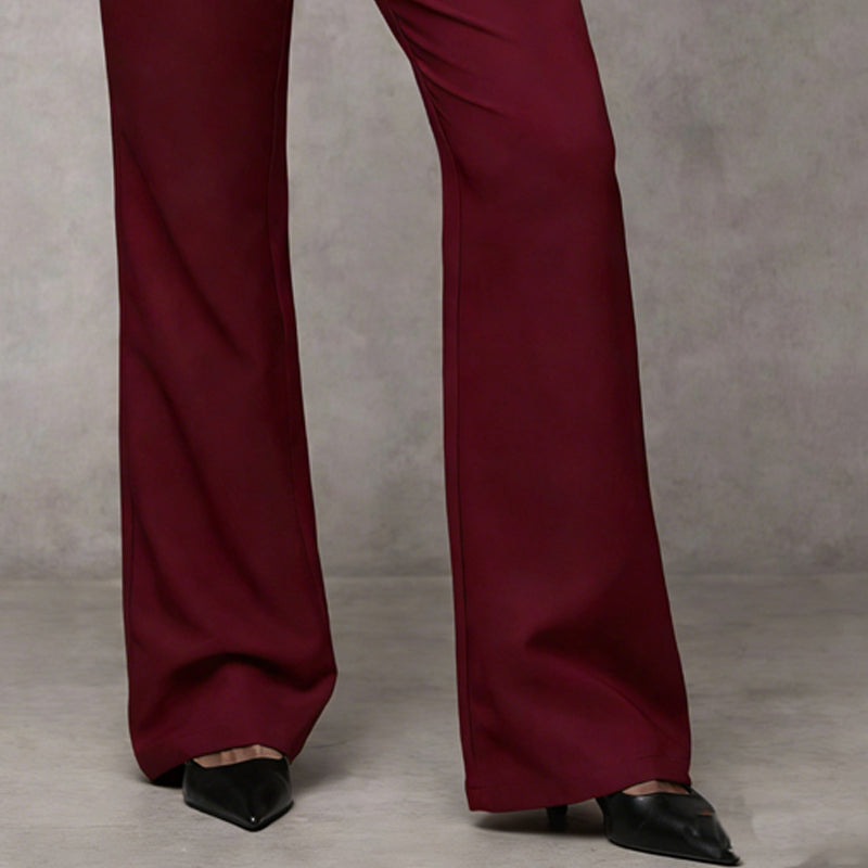 Nylah - Tailored Flared Suit Trousers