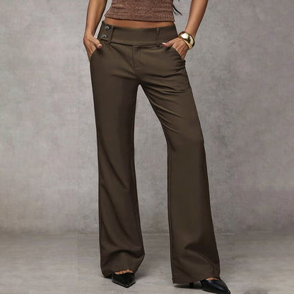 Nylah - Tailored Flared Suit Trousers
