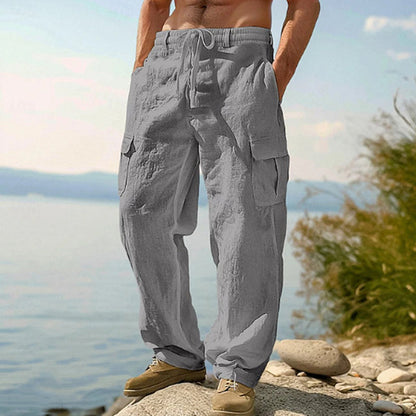 Donovan - Breathable Linen Cargo Trousers